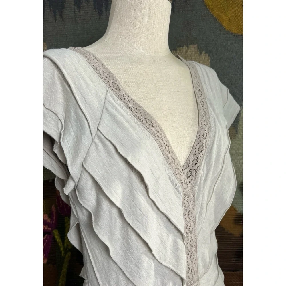 Free People Ruffle Midi Dress M - Picture 5 of 12